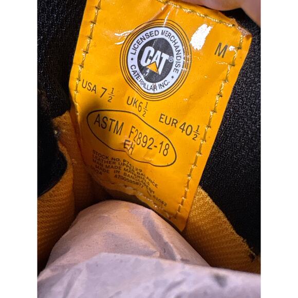 Caterpillar Men Threshold Waterproof Steel Toe Work Black Boot‎ Size 7.5 main image 5